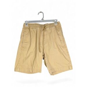 And Now This Mens Tan Khaki Elastic Waist Drawstring Chino Shorts Size Small